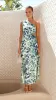 Sara Maxi Dress - Green / Blue Floral sold by Billy J