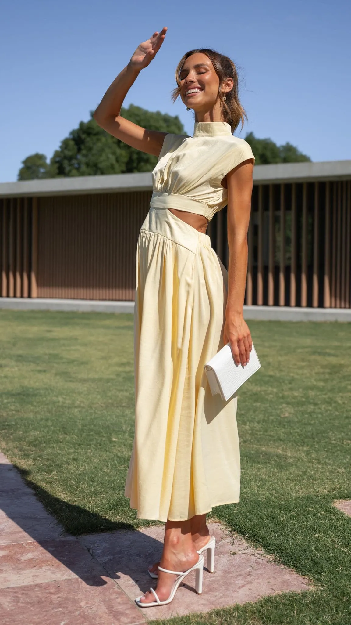 Cindie Midi Dress - Yellow sold by Billy J product image thumbnail 3