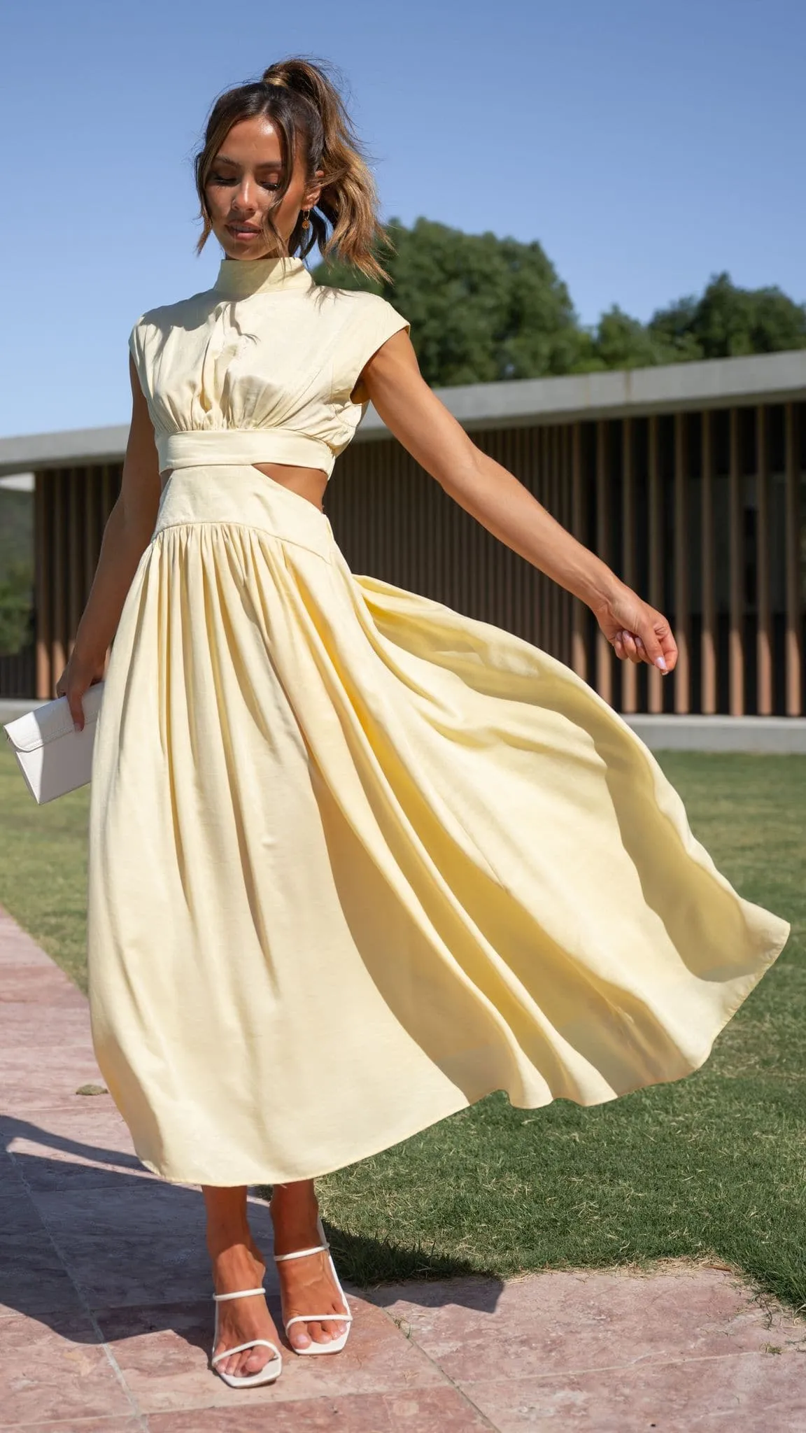 Cindie Midi Dress - Yellow sold by Billy J product image thumbnail 5