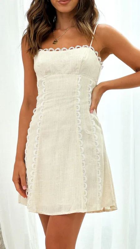 Cartia Mini Dress - Beige sold by Billy J