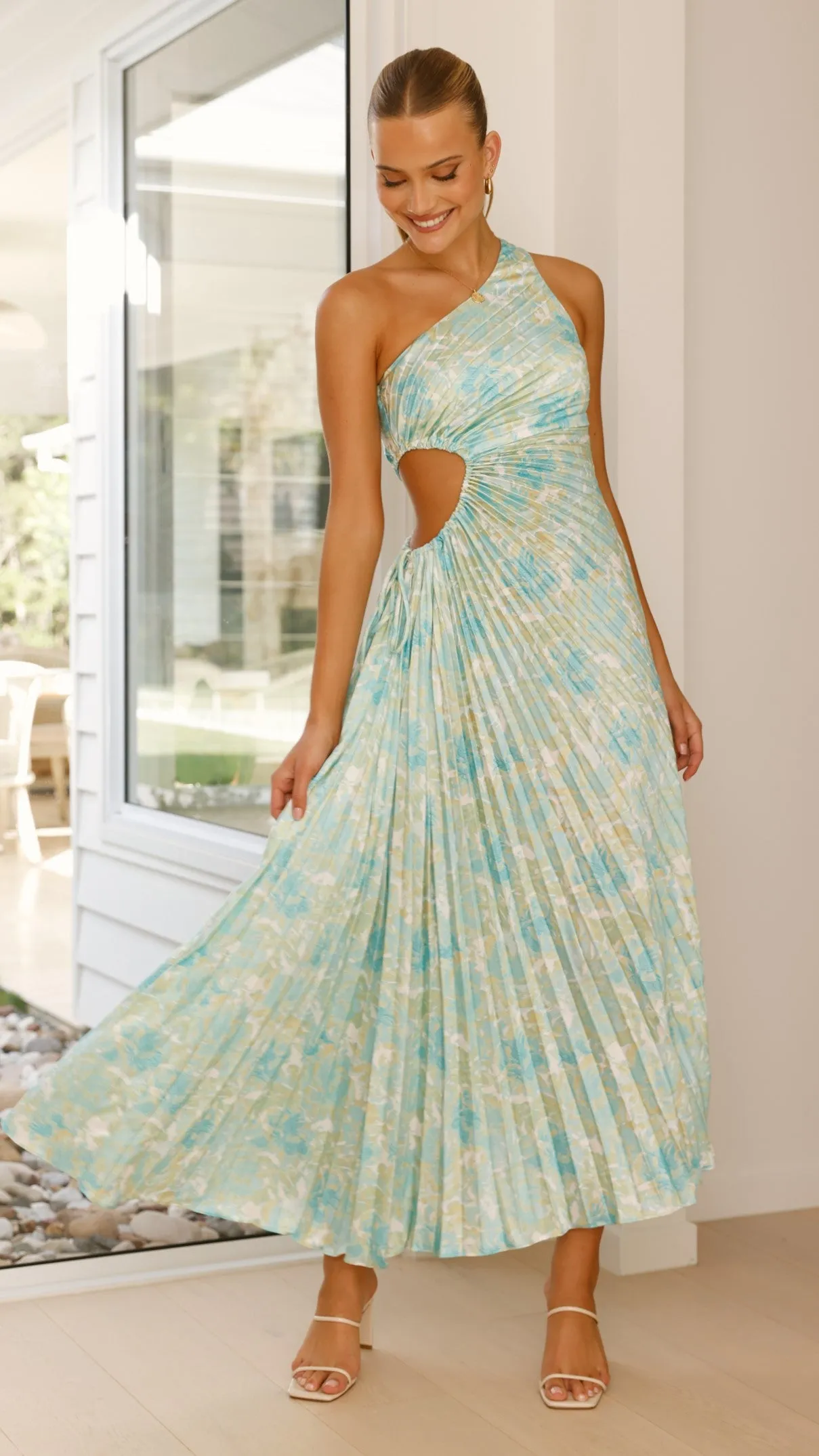 Laken Maxi Dress - Green Floral sold by Billy J