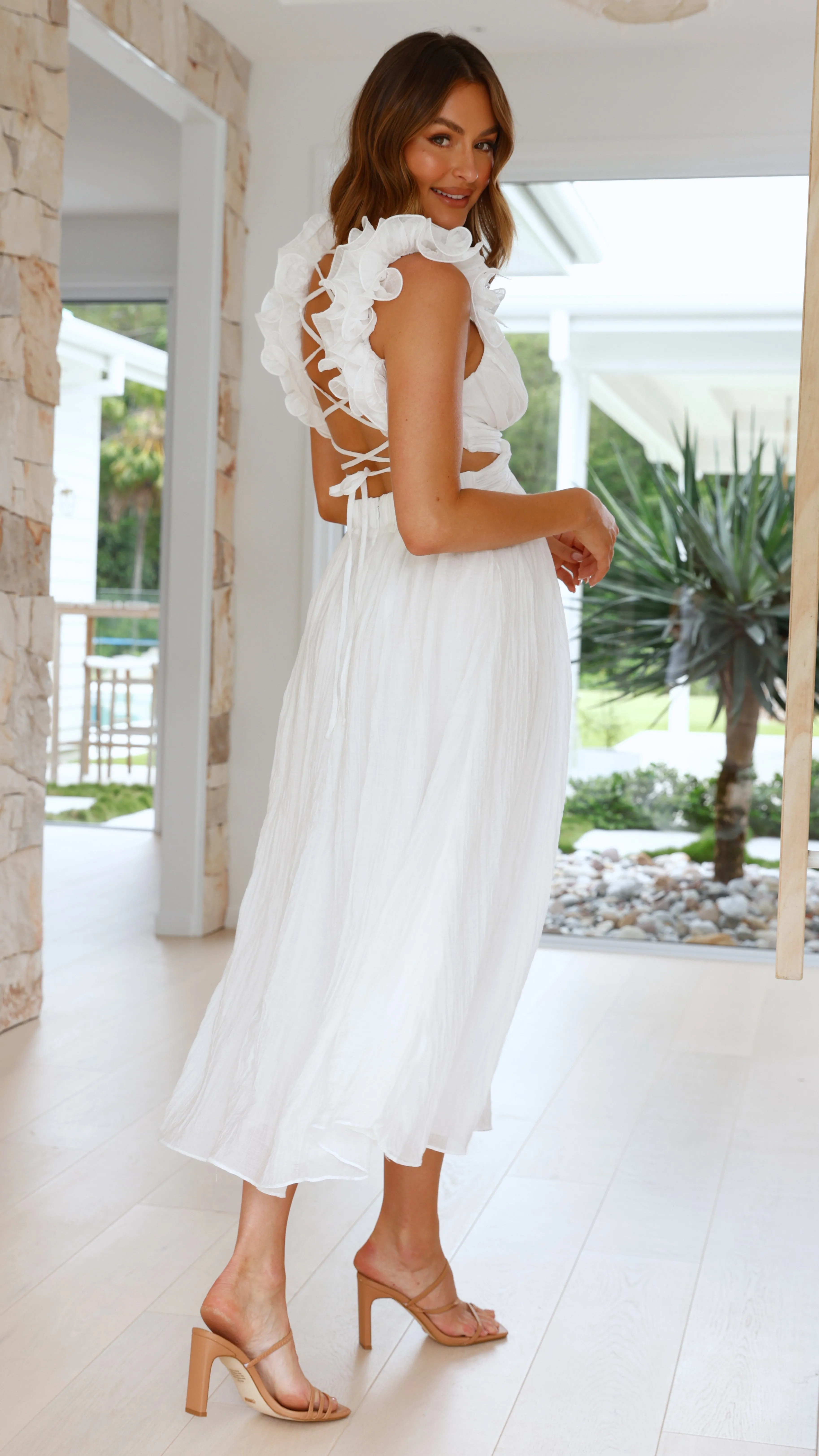 Cadell Maxi Dress - White sold by Billy J product image thumbnail 4