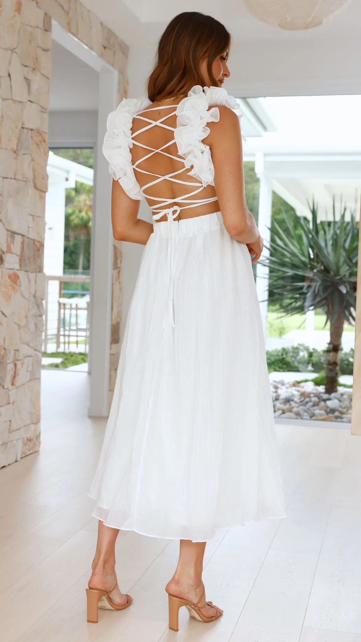 Cadell Maxi Dress - White sold by Billy J product image thumbnail 2