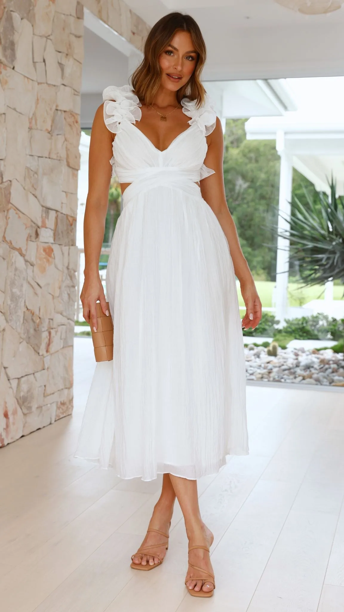 Cadell Maxi Dress - White sold by Billy J product image thumbnail 3