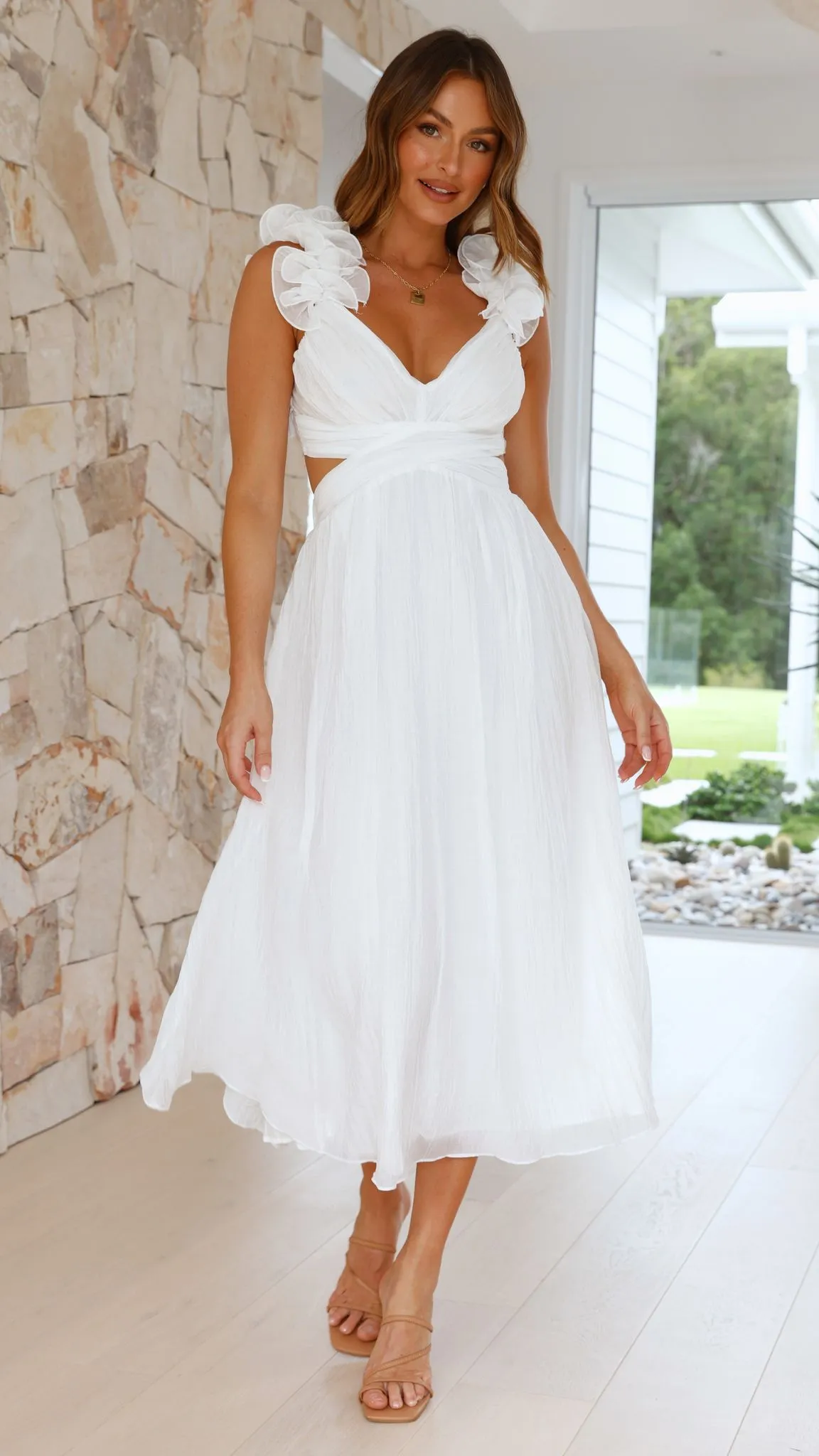 Cadell Maxi Dress - White sold by Billy J