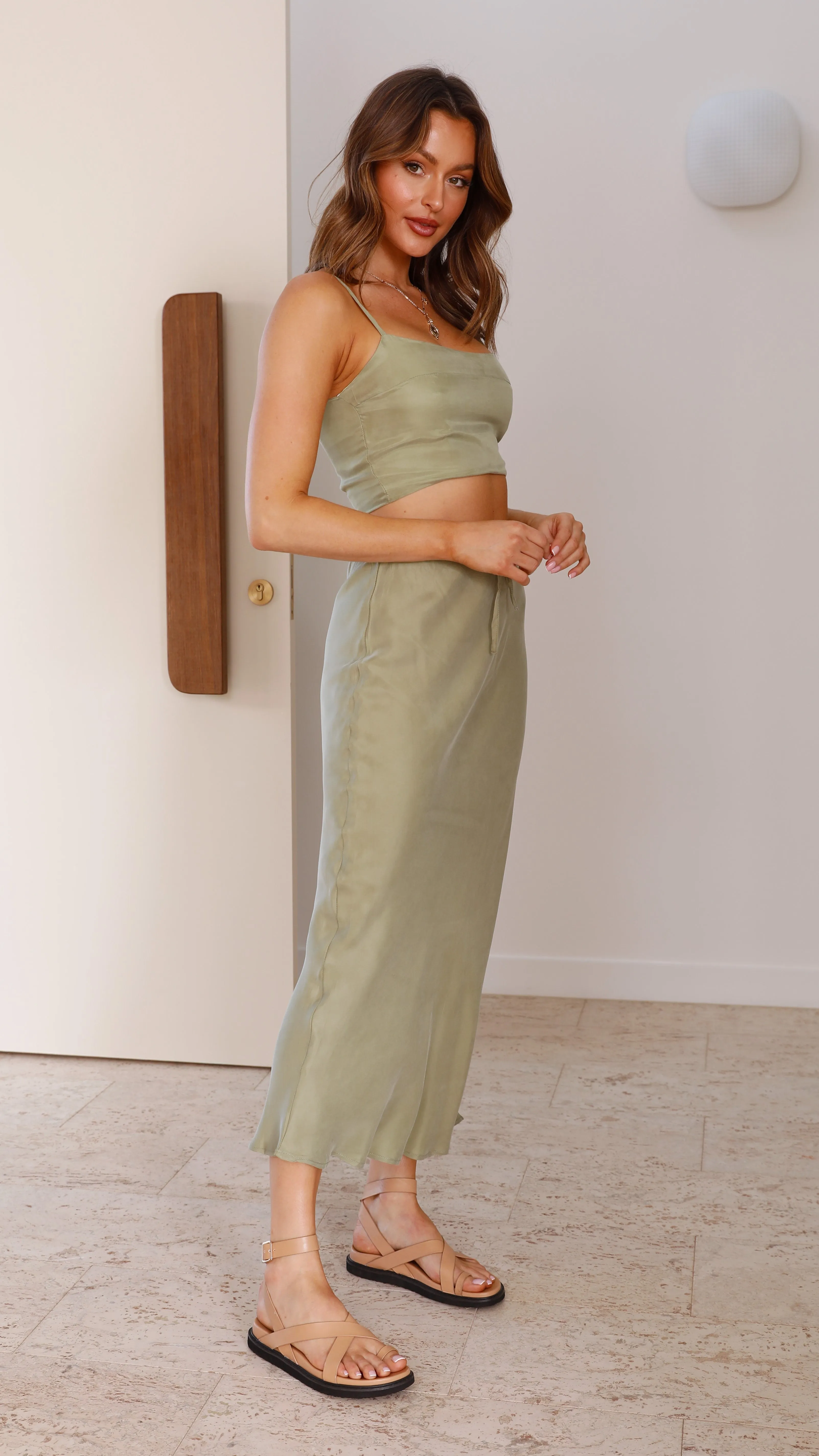 Winnie Crop Top - Sage Cupro sold by Billy J product image thumbnail 4