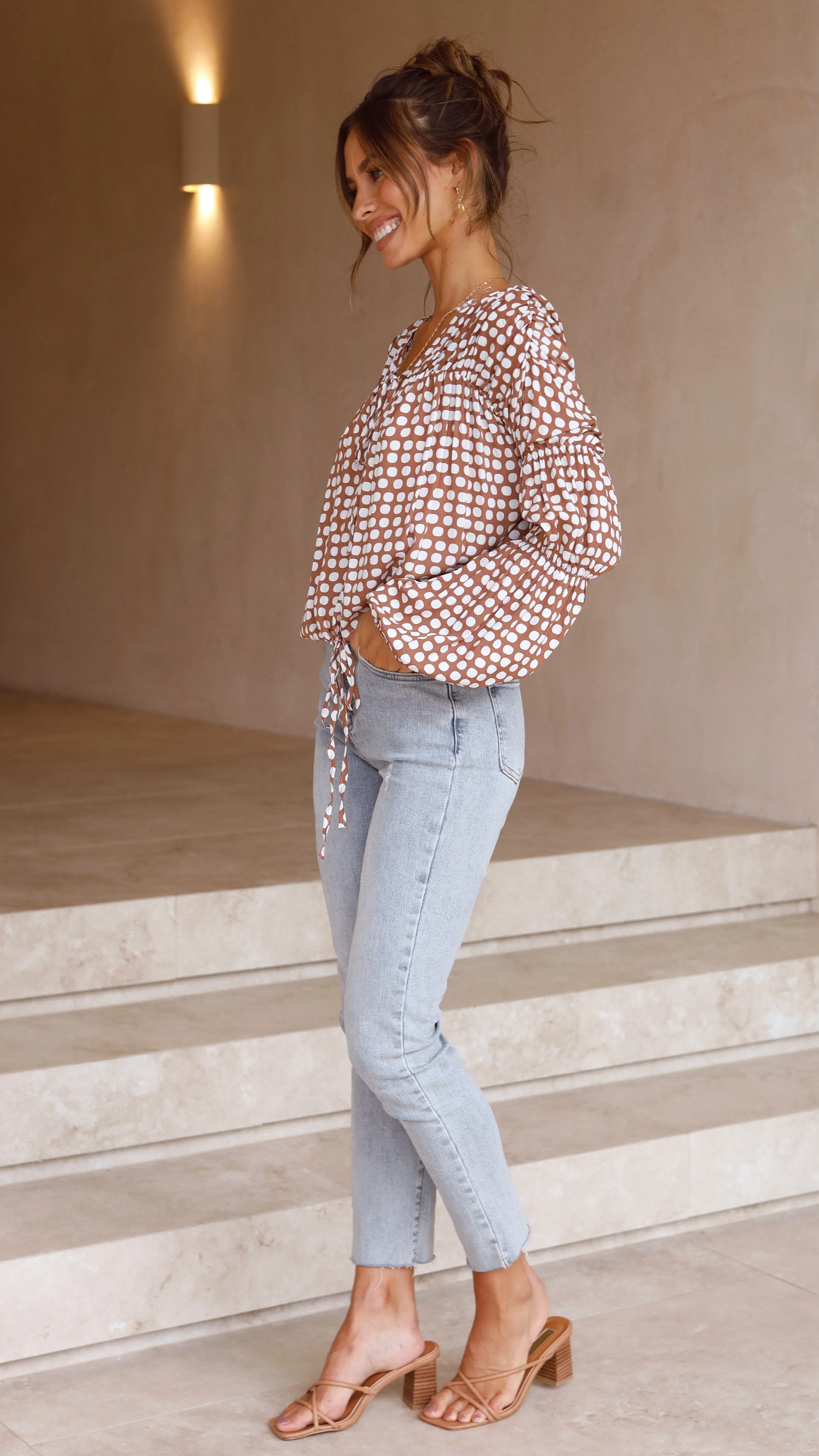 Orane Top - Brown/Spot sold by Billy J product image thumbnail 4