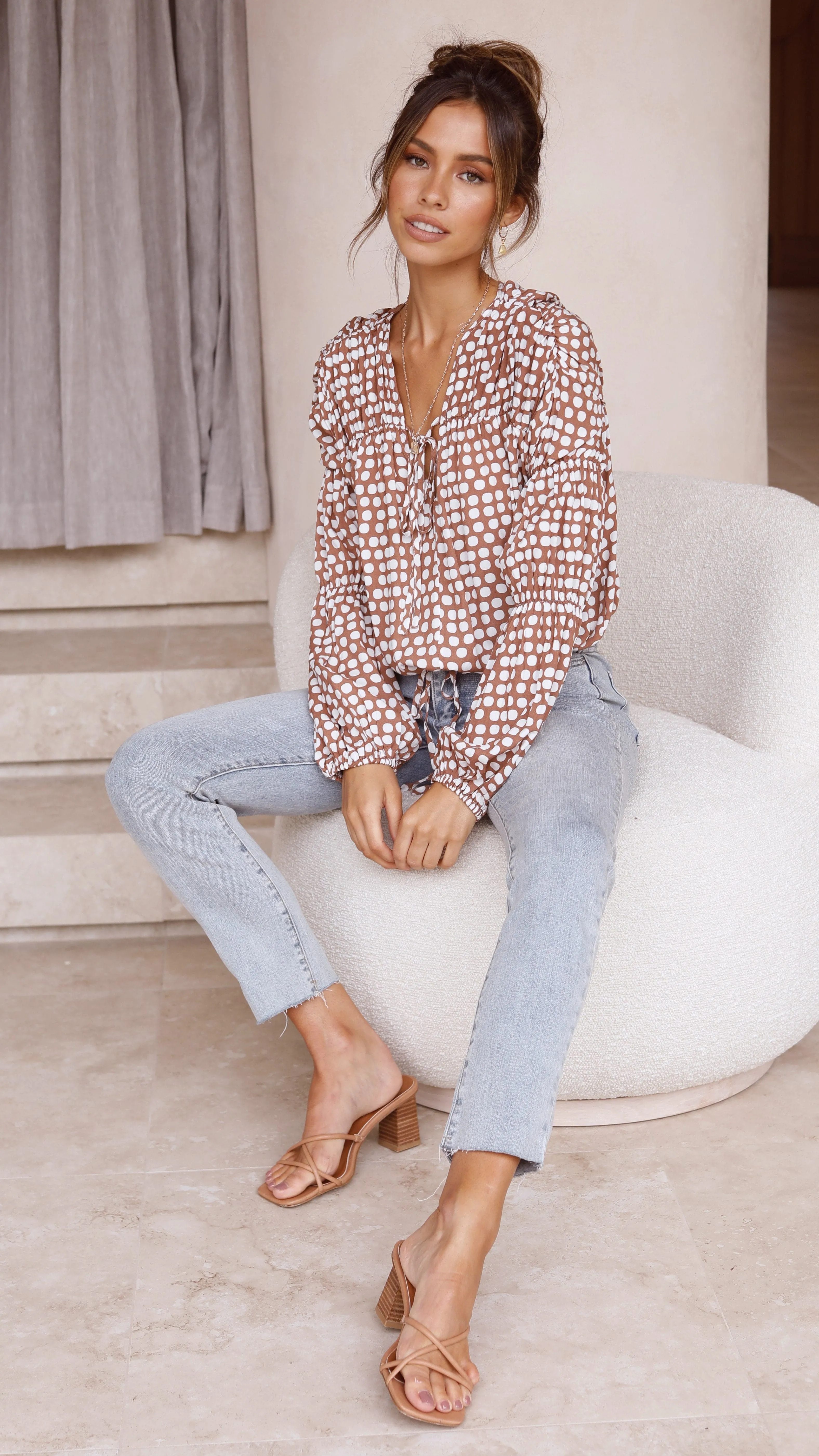 Orane Top - Brown/Spot sold by Billy J product image thumbnail 2