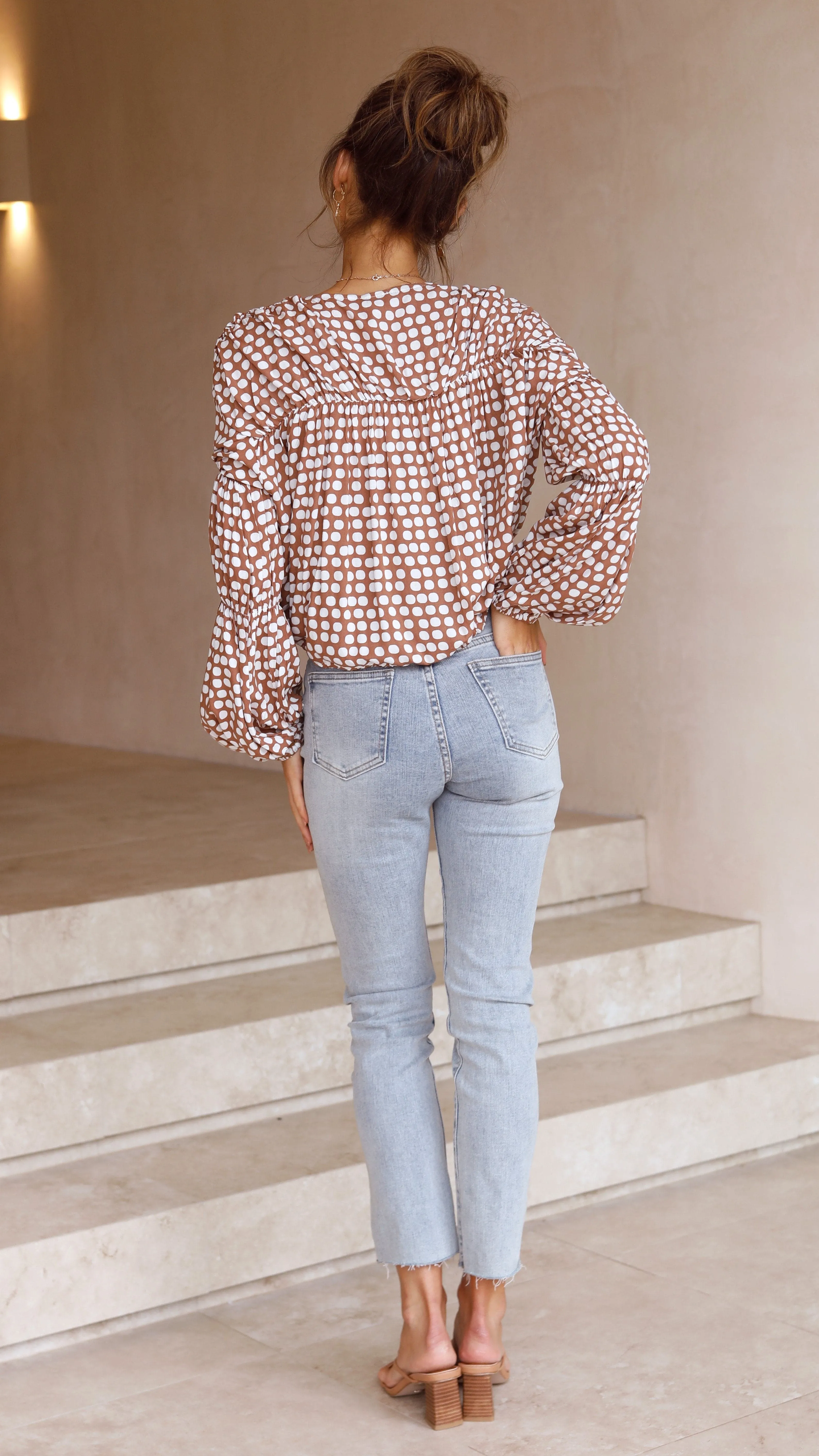 Orane Top - Brown/Spot sold by Billy J product image thumbnail 3