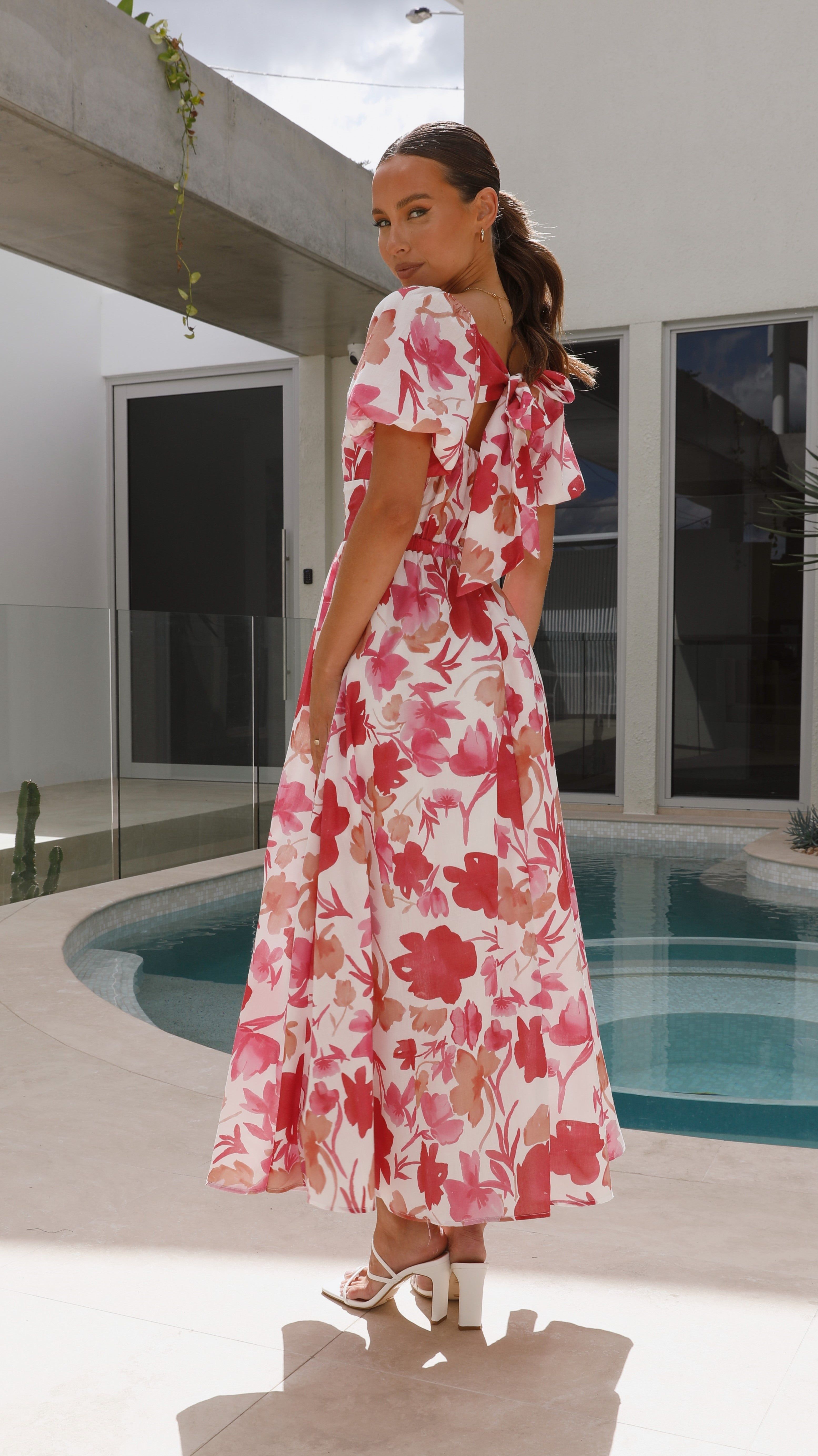 Cynthia Maxi Dress - Pink Floral sold by Billy J product image thumbnail 2