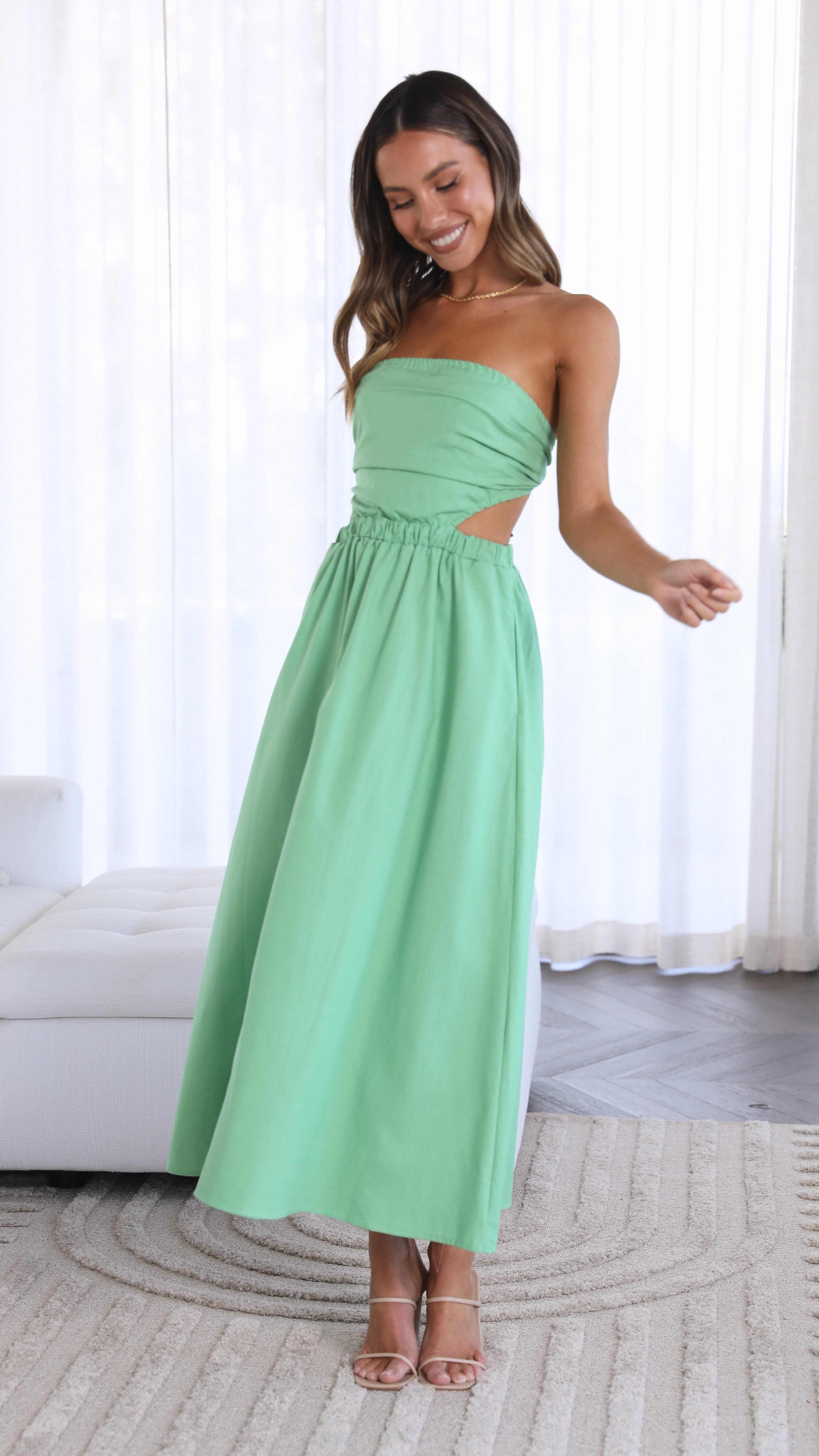 Holly Midi Dress - Green sold by Billy J product image thumbnail 4