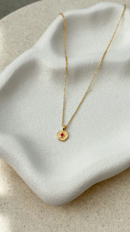 July Birthstone Necklace - Ruby made by Billy J