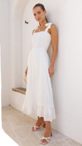 Cely Midi Dress - White sold by Billy J