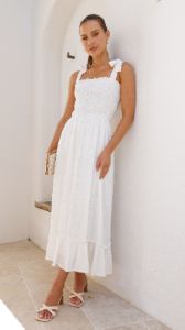 Cely Midi Dress - White sold by Billy J