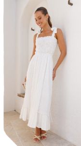 Cely Midi Dress - White sold by Billy J