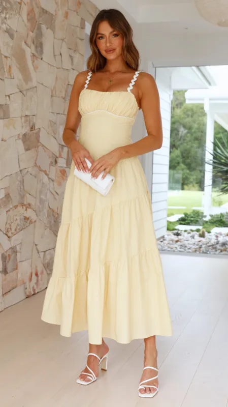 Carlita Maxi Dress - Yellow sold by Billy J