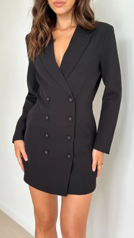 Cody Blazer Dress - Black sold by Billy J