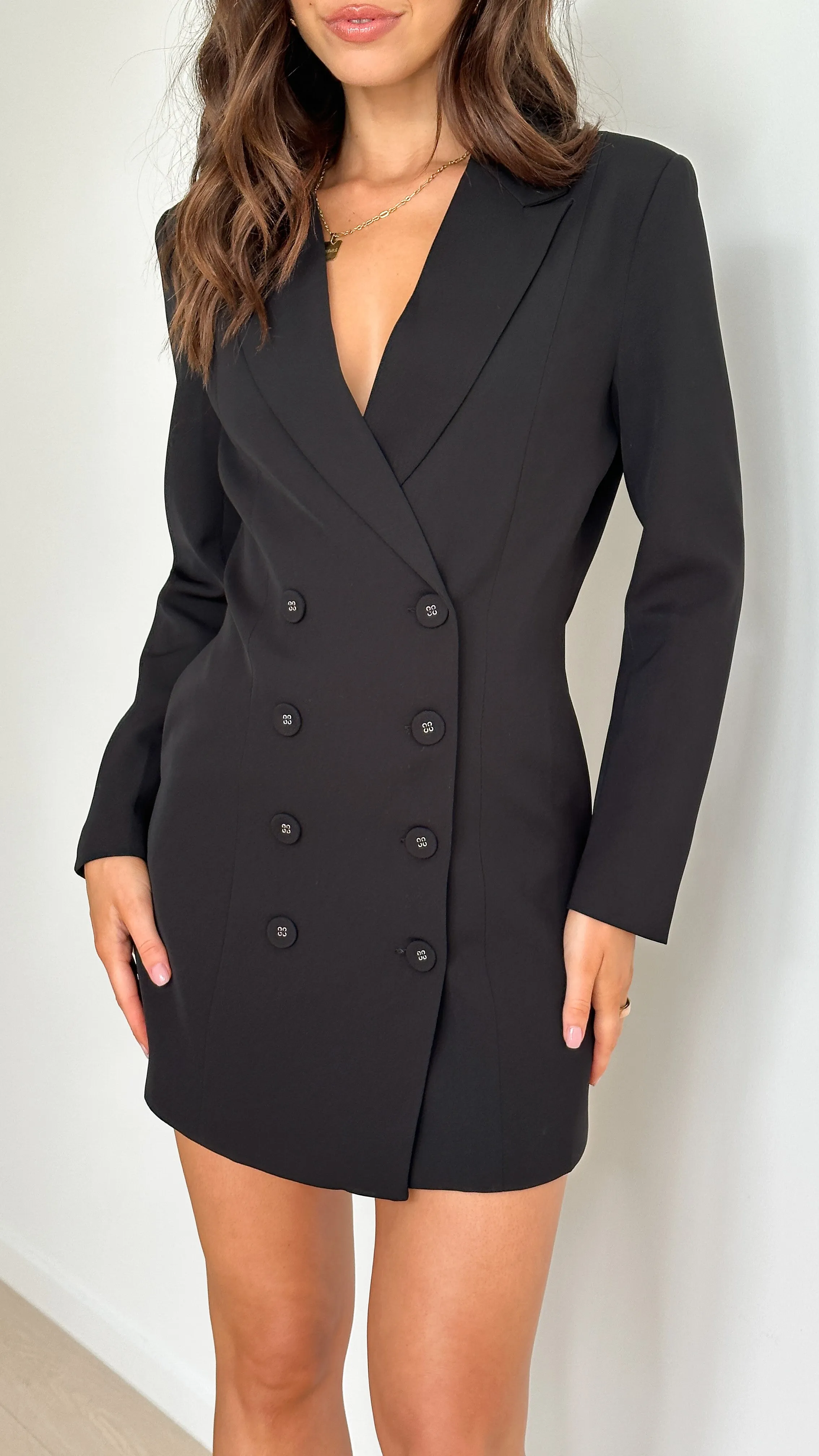 Cody Blazer Dress - Black sold by Billy J