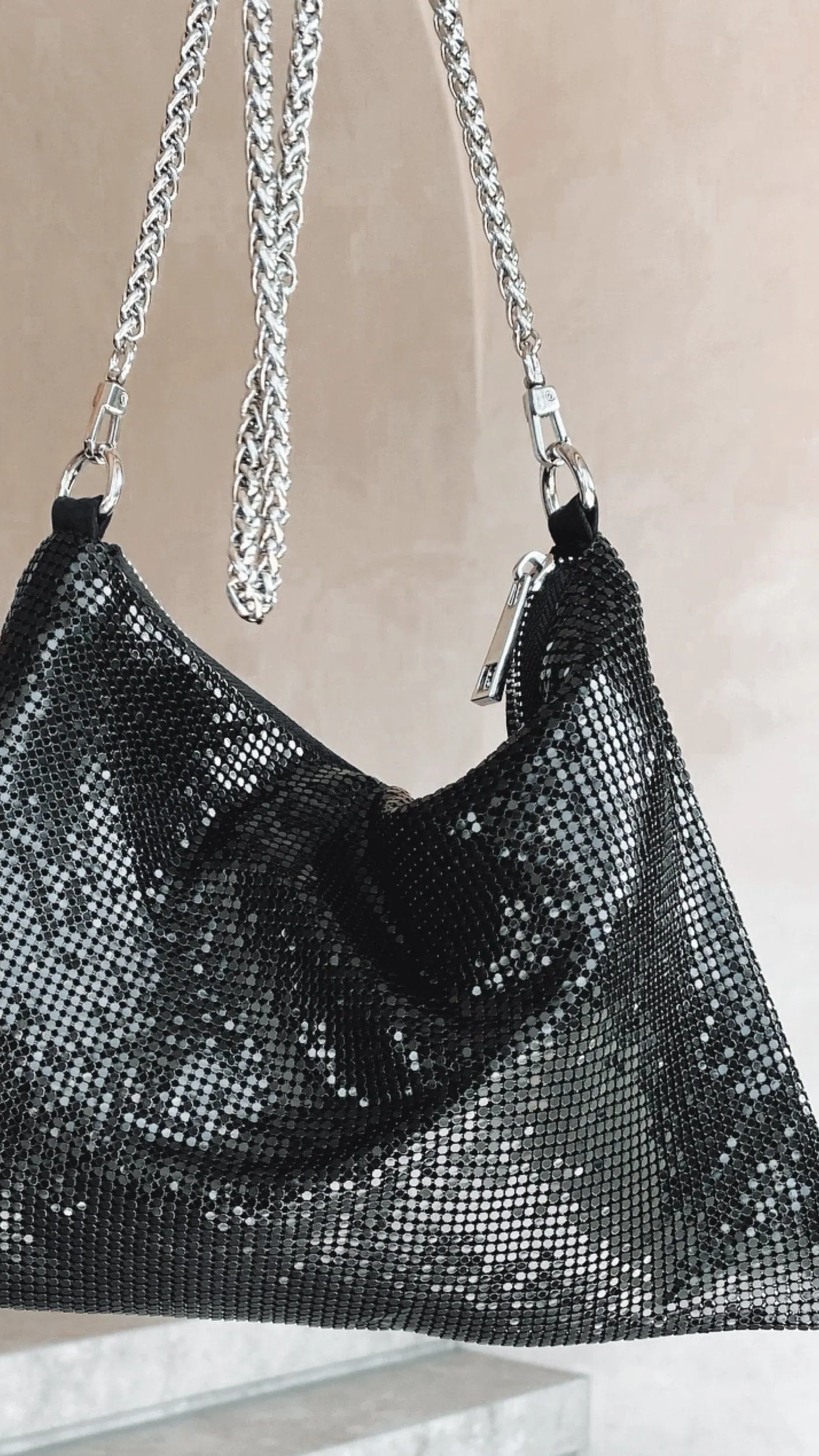 Chain Mesh Bag - Black sold by Billy J product image thumbnail 3