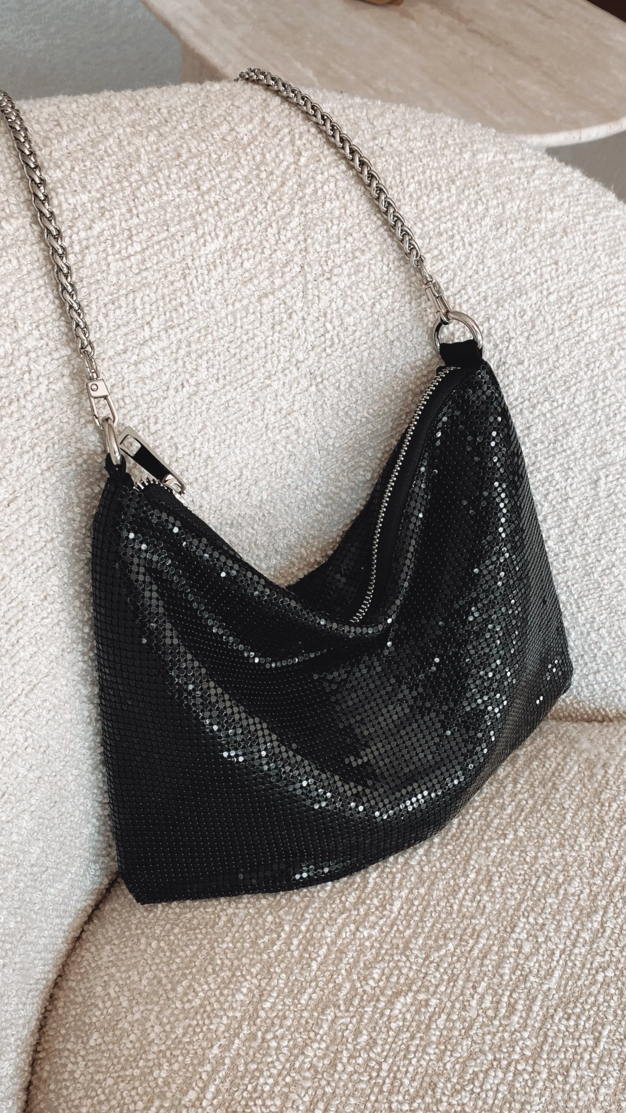 Chain Mesh Bag - Black sold by Billy J