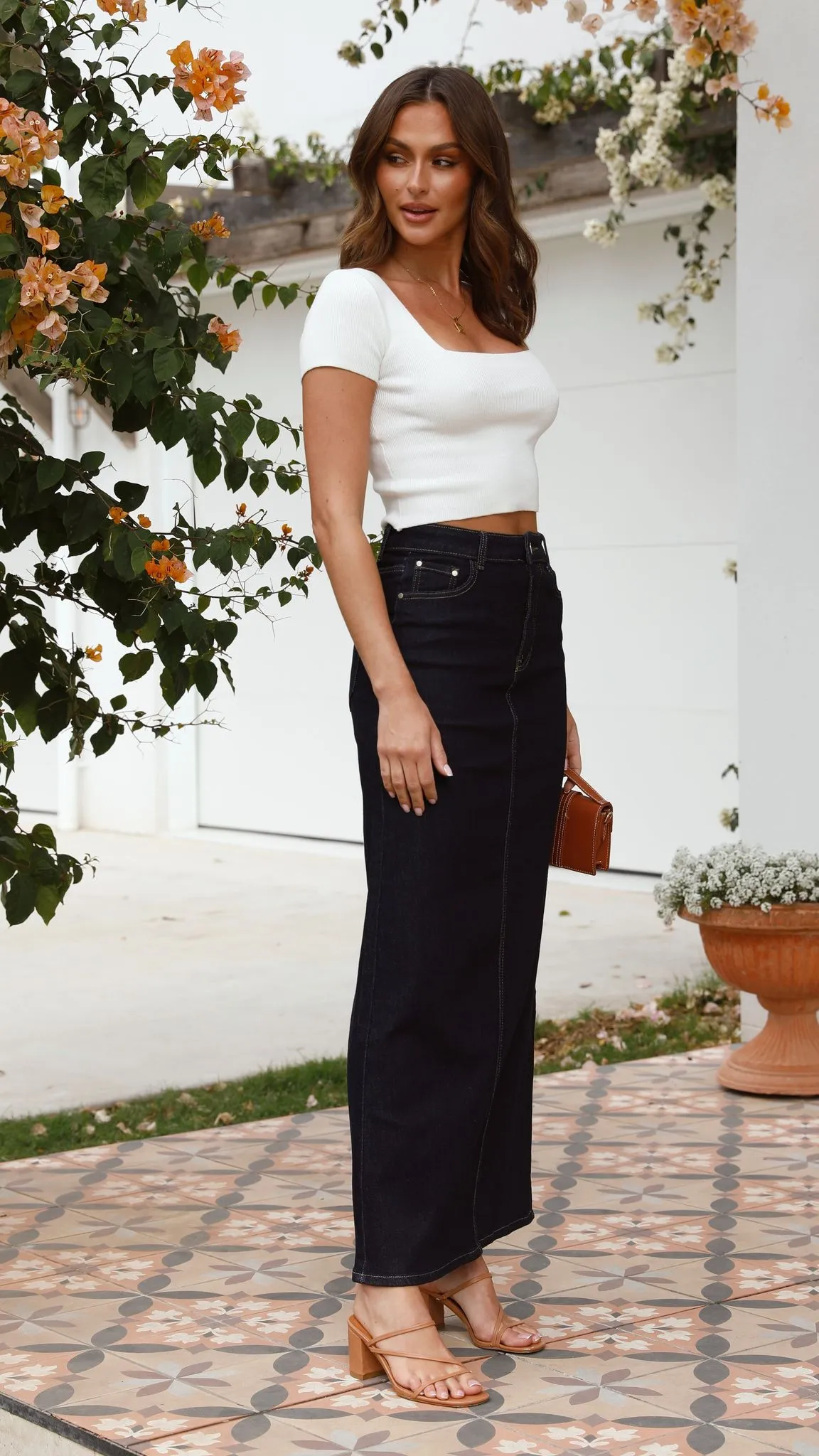 Rennie Denim Maxi Skirt - Navy sold by Billy J product image thumbnail 4