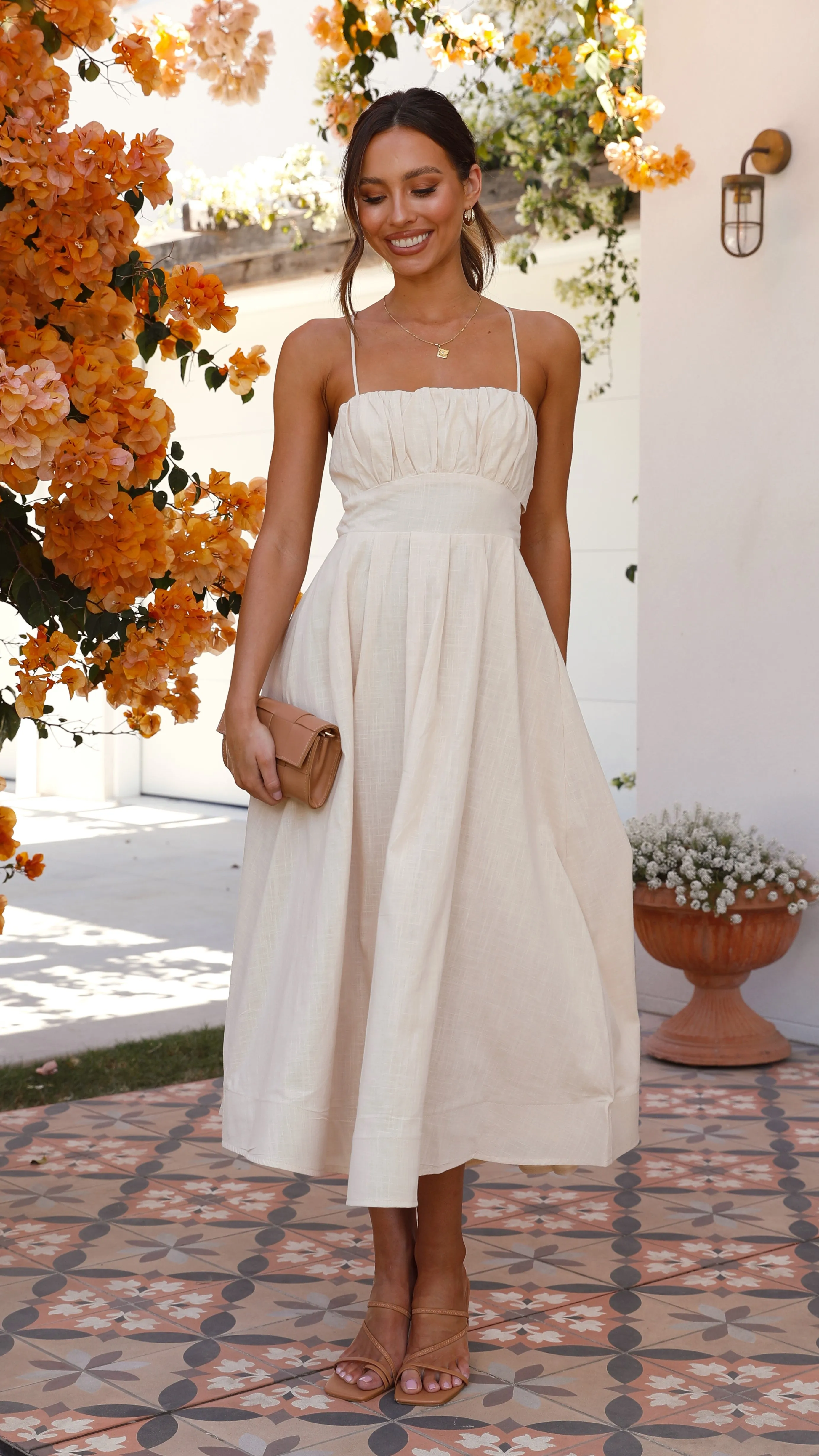 Fariha Midi Dress - Oat sold by Billy J product image thumbnail 2