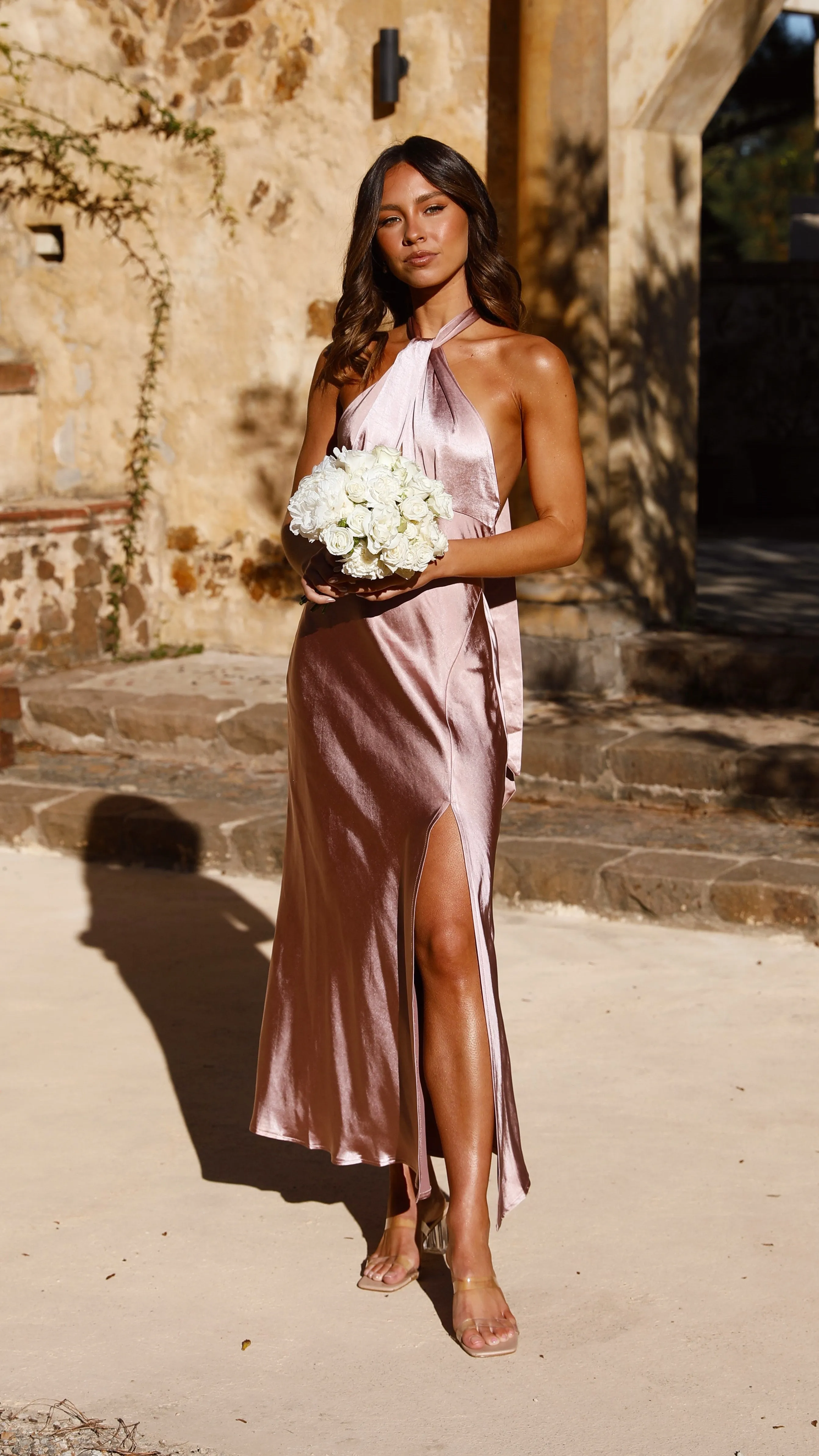 Amalia Maxi Dress - Dusty Pink sold by Billy J product image thumbnail 3