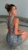 Cadelaria Sequin Mini Dress - Silver sold by Billy J