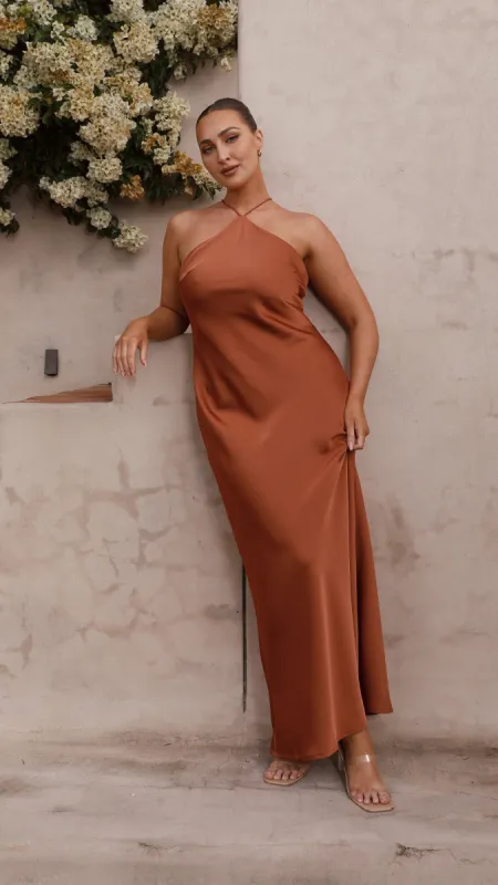 Chiara Maxi Dress - Copper sold by Billy J