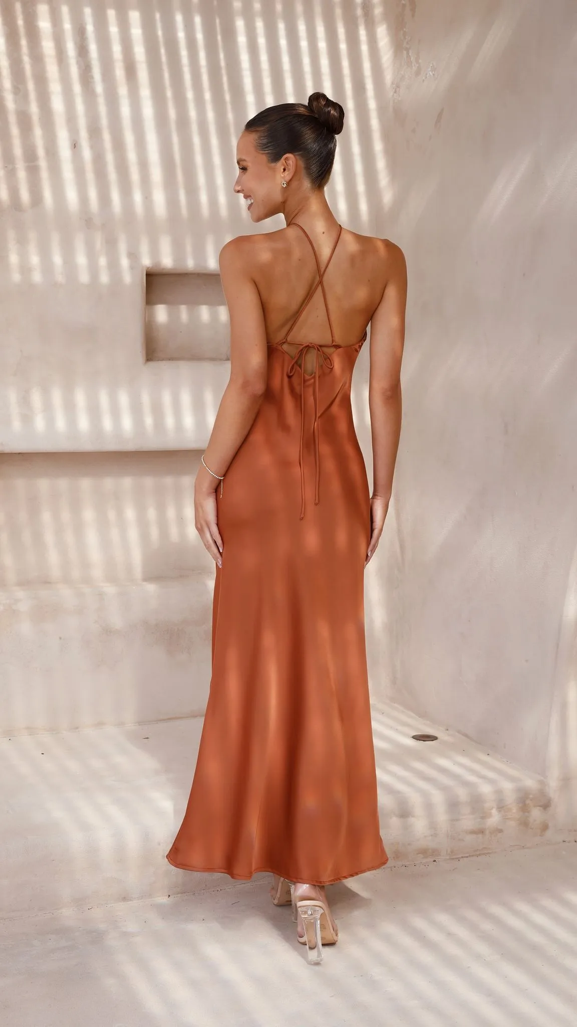 Chiara Maxi Dress - Copper sold by Billy J product image thumbnail 3