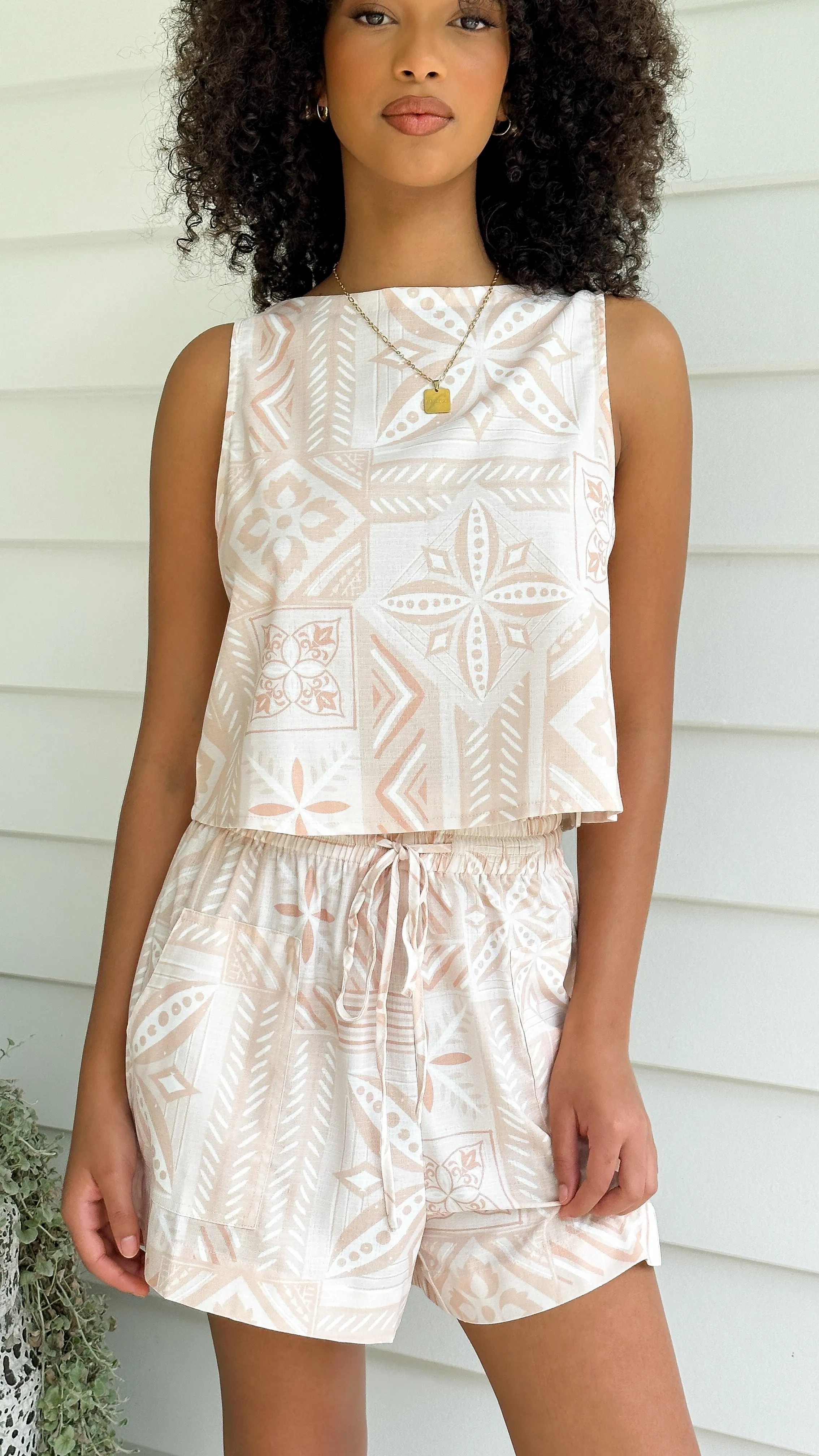 Yaiza Top - Beige Summer sold by Billy J product image thumbnail 5