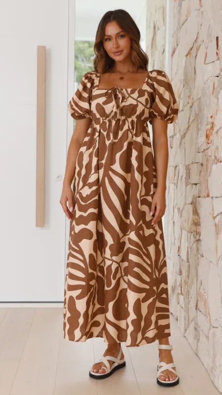 Penelope Maxi Dress - Sea Fern Print sold by Billy J