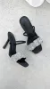 Brandi Heel - Black Satin Diamante sold by Billy J