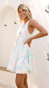 Matillda Mini Dress - Tropical sold by Billy J
