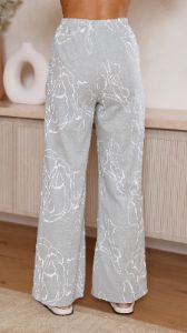 Hailey Button Up Shirt and Pants Set - Sage Floral sold by Billy J