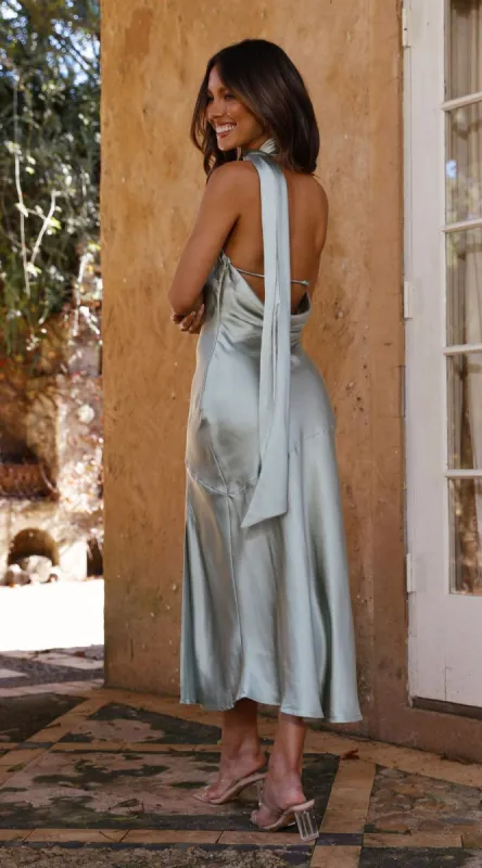 Hera Midi Dress - Sage sold by Billy J