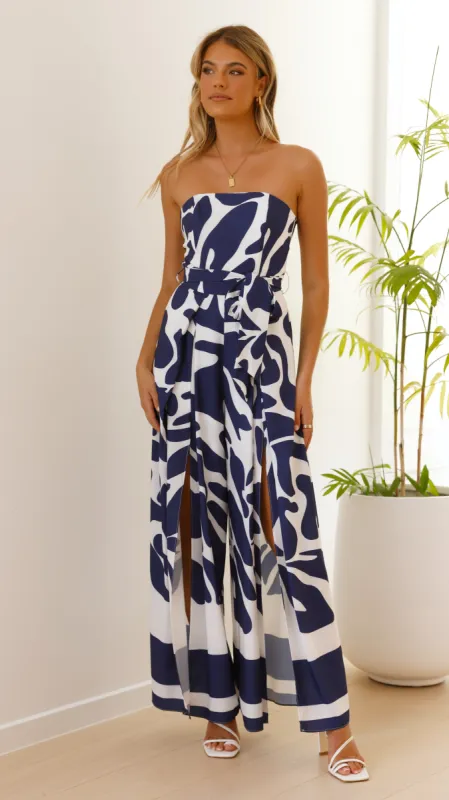 Ichigo Jumpsuit - Navy Print sold by Billy J