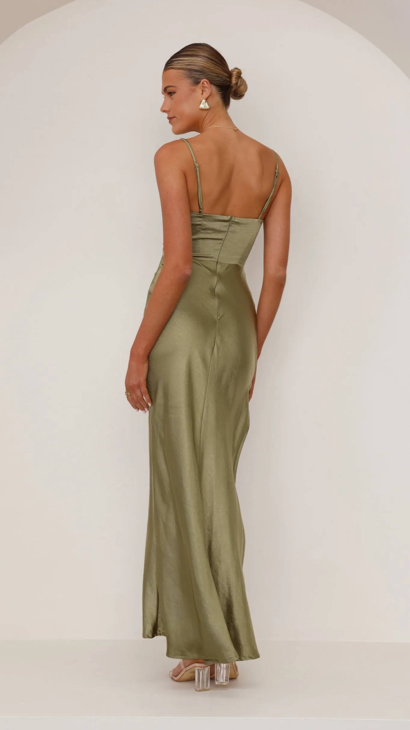 Ava Maxi Dress - Olive sold by Billy J product image thumbnail 2