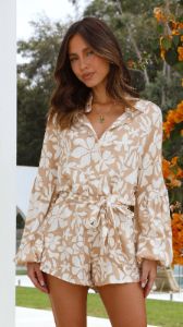 Courtney Playsuit - Mustard Floral sold by Billy J