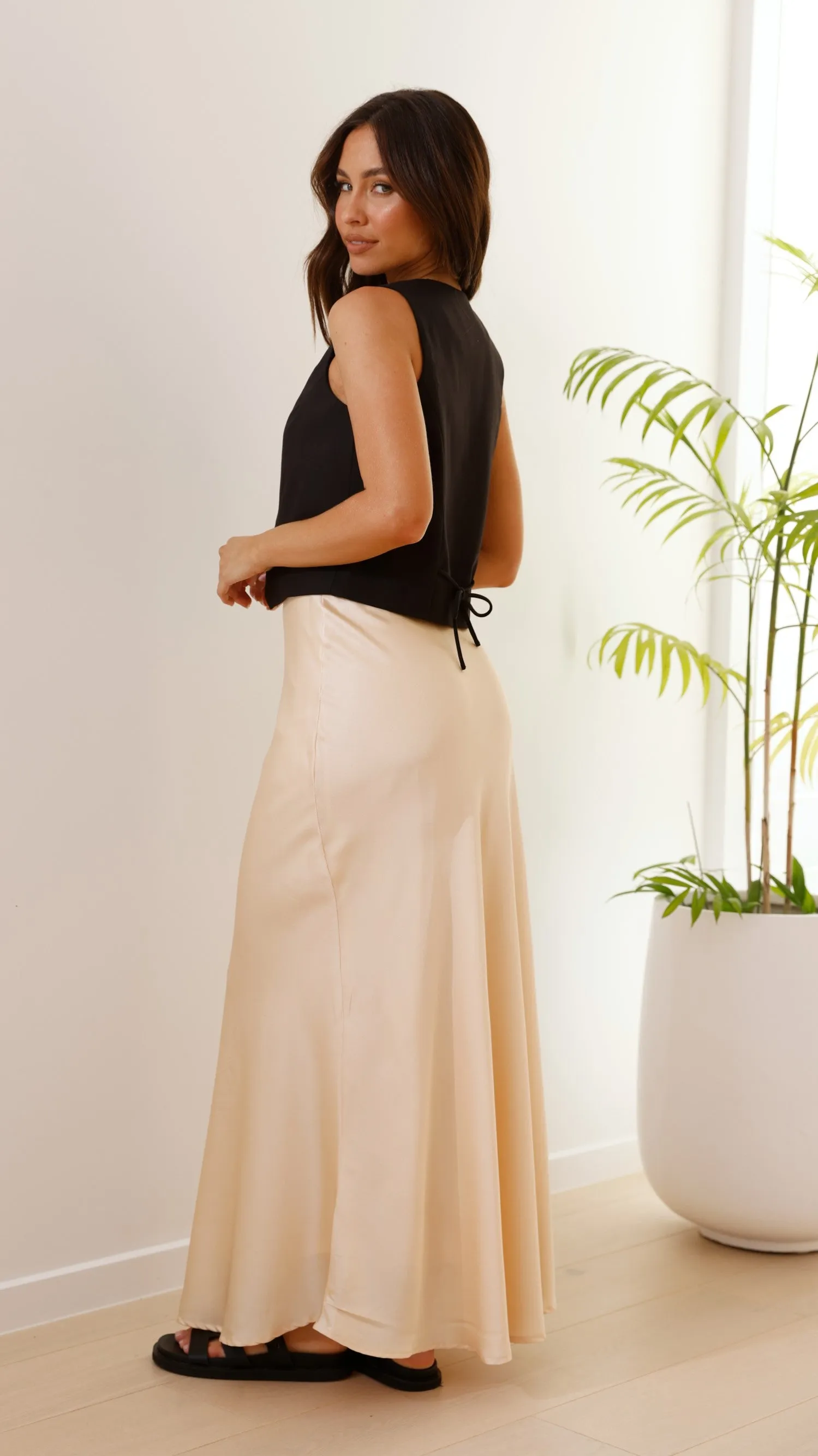 Maceo Maxi Skirt - Beige sold by Billy J product image thumbnail 3
