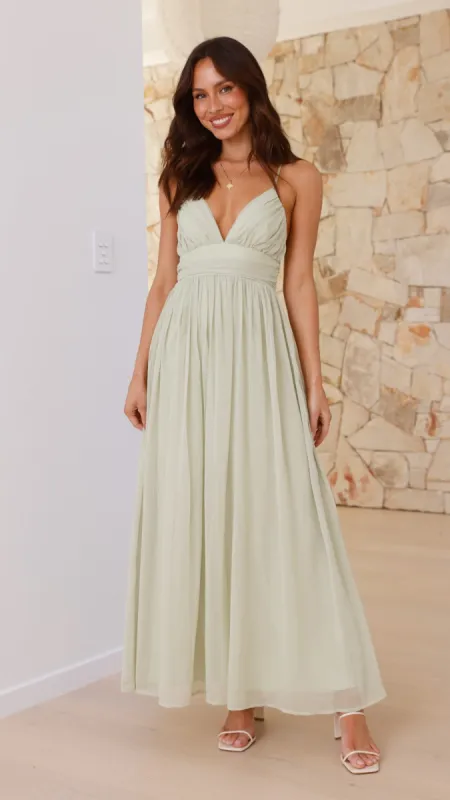 Raeanne Maxi Dress - Sage sold by Billy J
