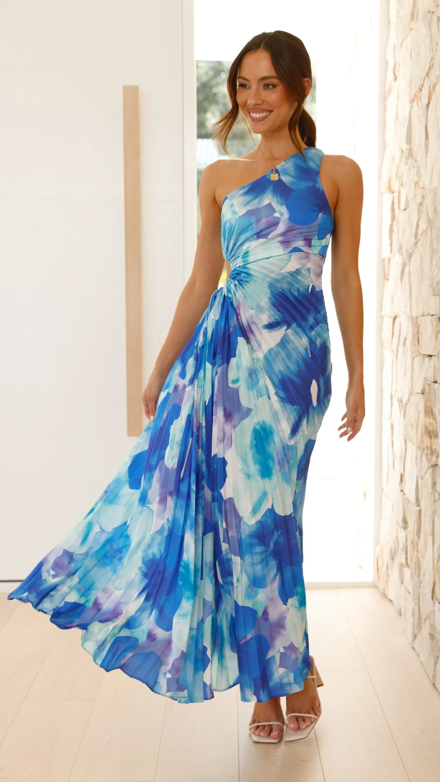 Laken Maxi Dress - Blue Floral sold by Billy J product image thumbnail 3