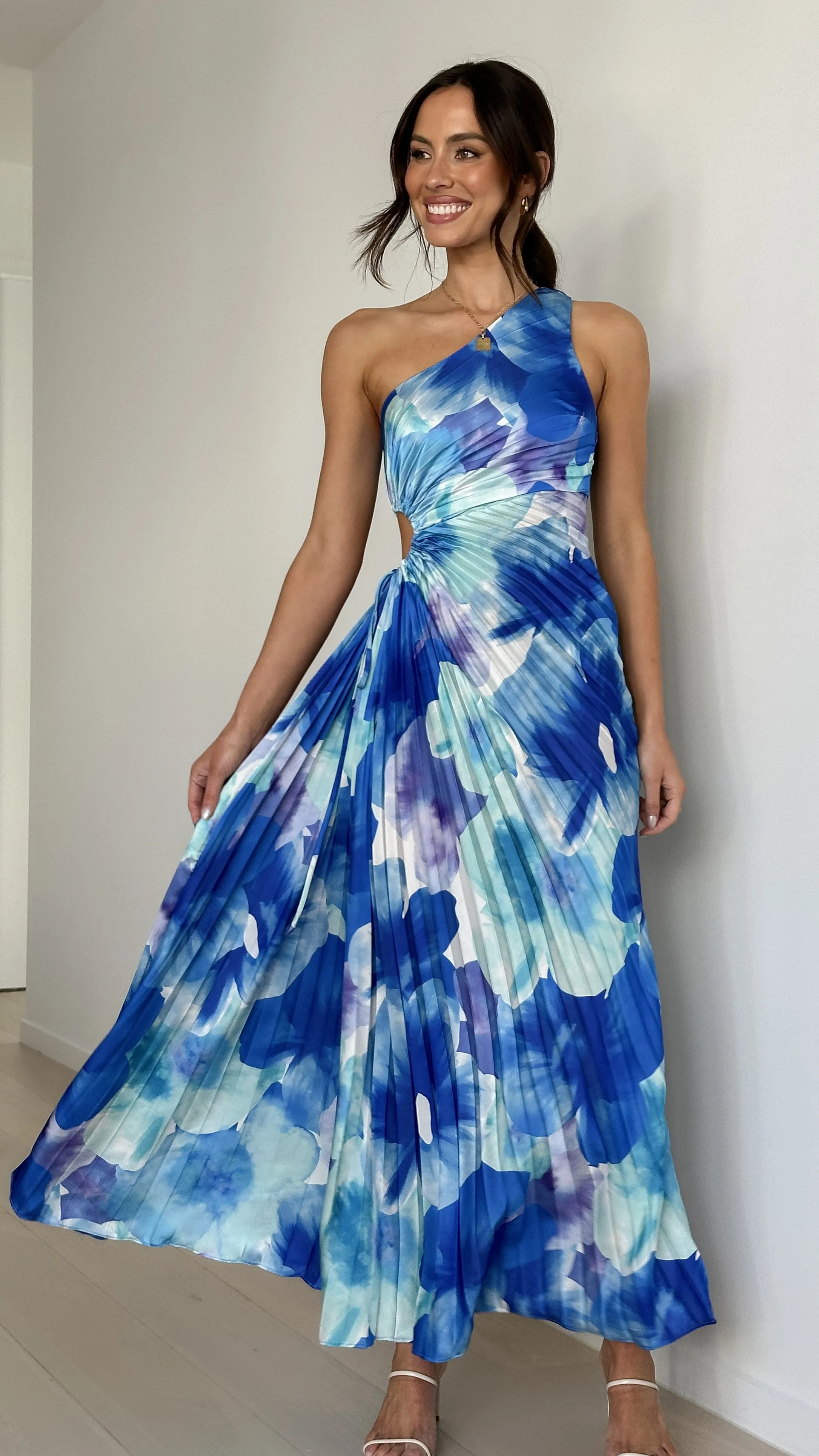Laken Maxi Dress - Blue Floral sold by Billy J product image thumbnail 4