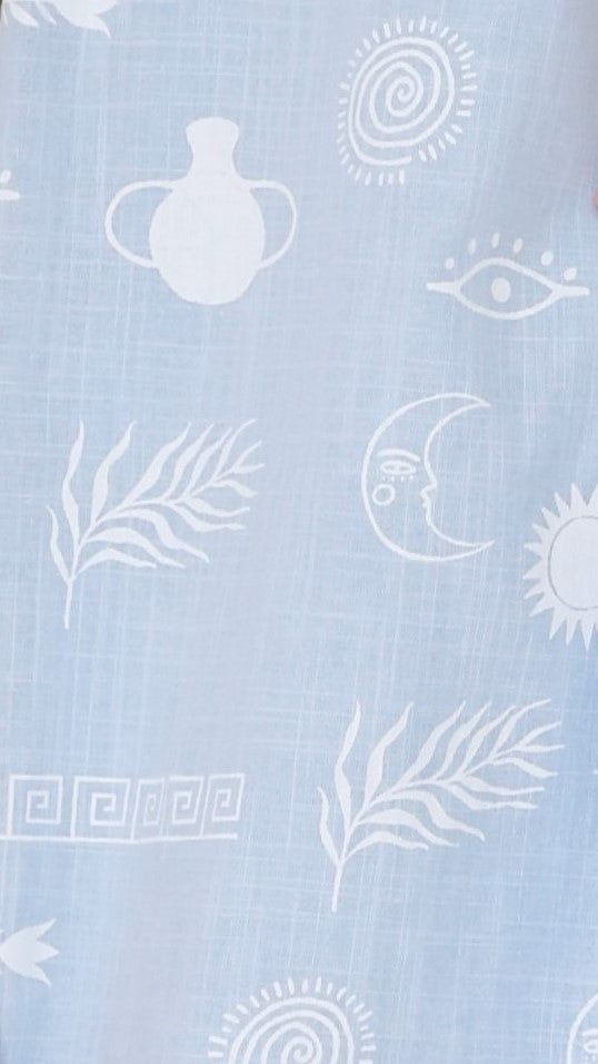 Bethani Mini Dress - Blue/White Mermaid Sun Moon sold by Billy J product image thumbnail 5