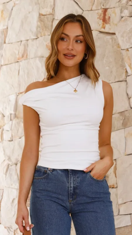 Elva Top - White sold by Billy J
