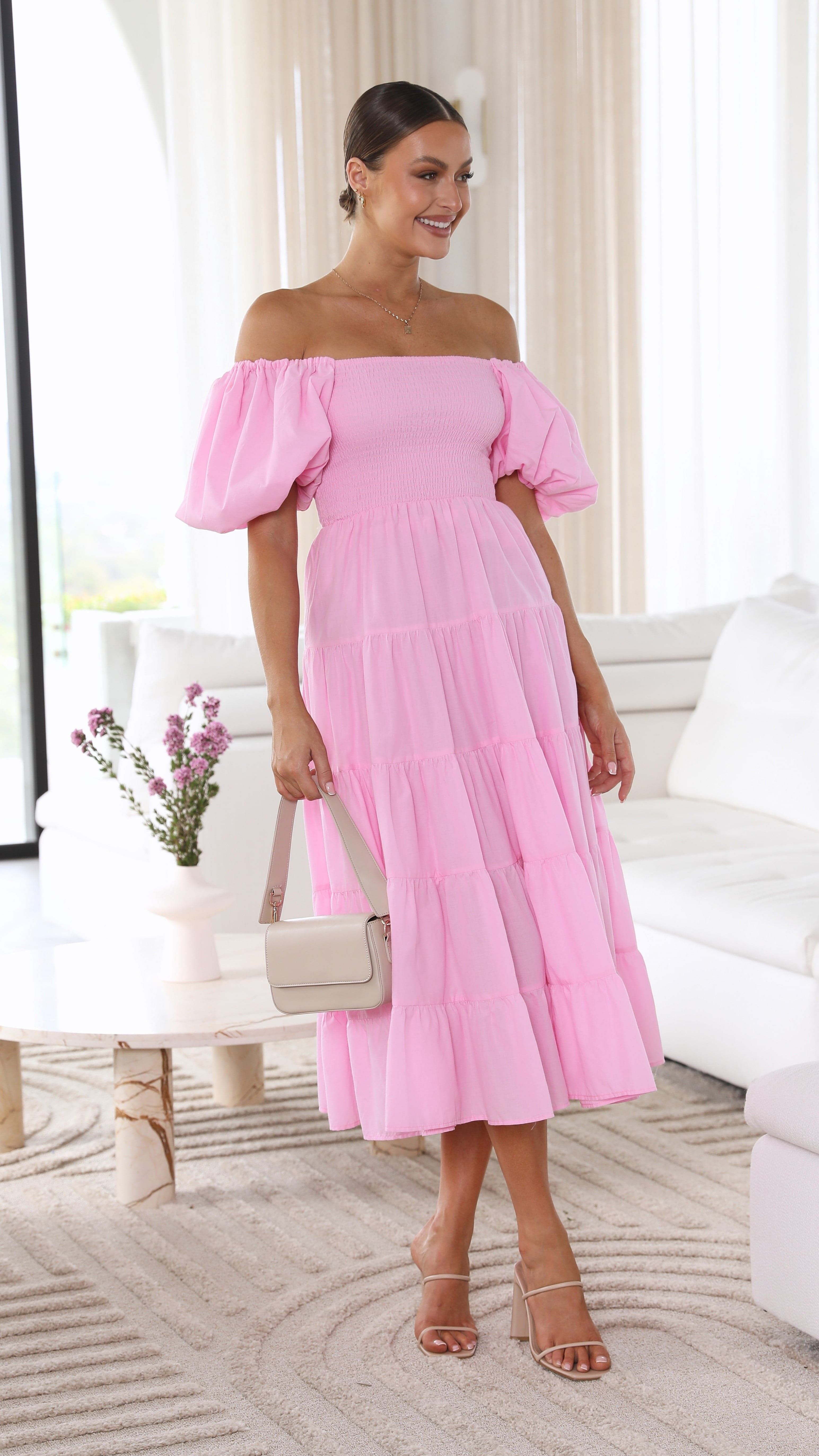 Chyna Midi Dress - Pink sold by Billy J product image thumbnail 5