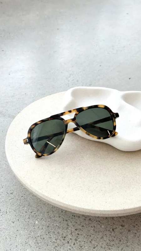 RC Caramel Tort Aviator Sunglasses - Tort sold by Billy J