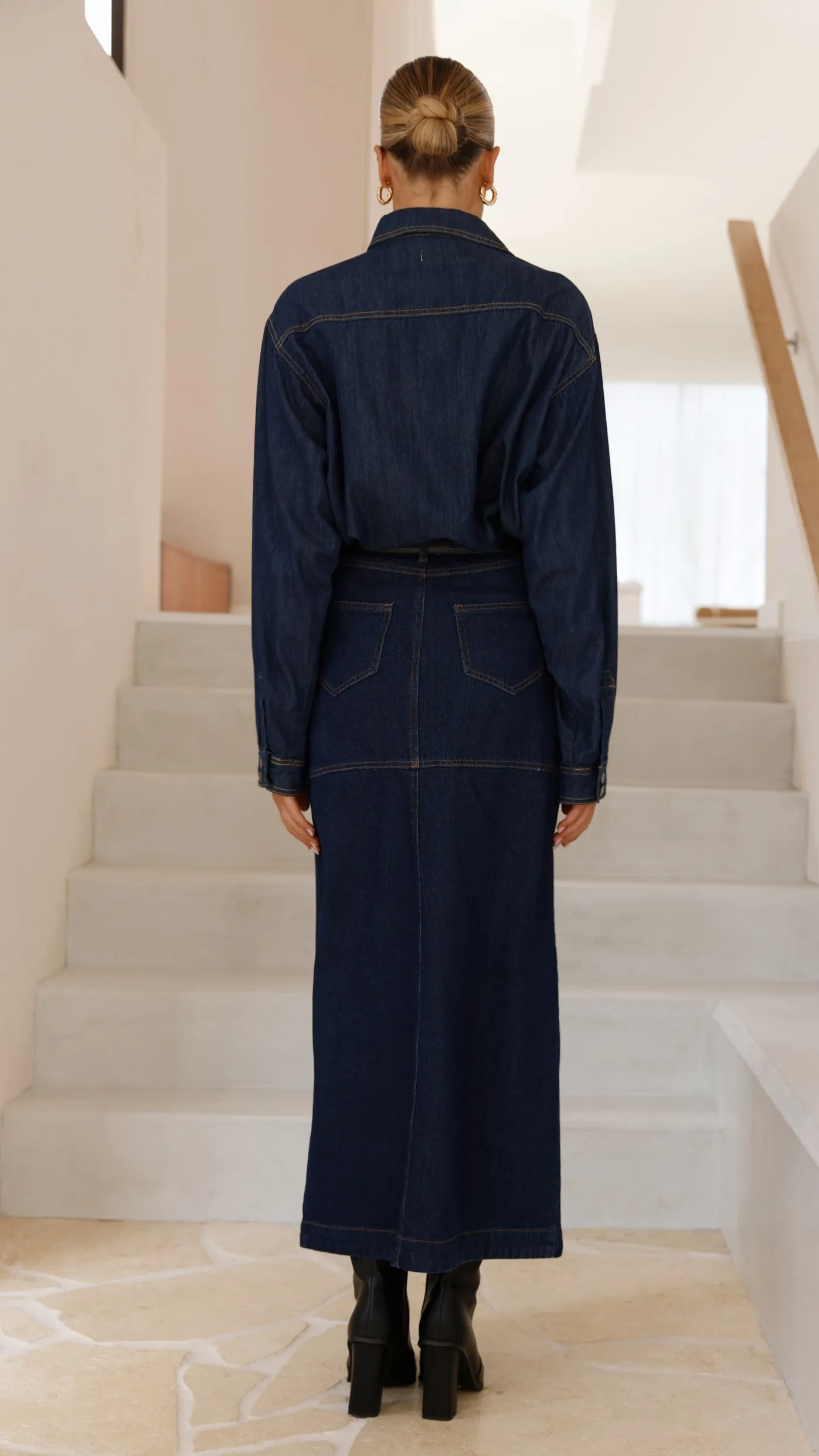 Kaili Maxi Skirt - Indigo Denim sold by Billy J product image thumbnail 2