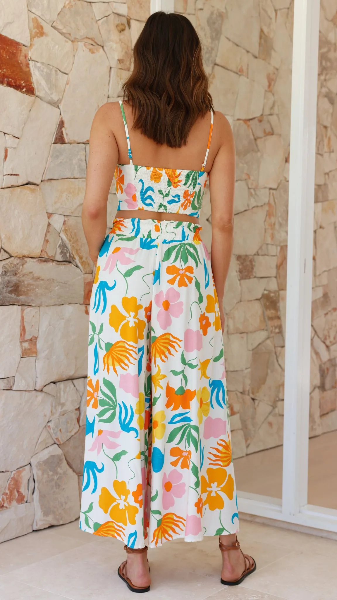 Joanie Top - Yellow / Blue Print sold by Billy J product image thumbnail 2