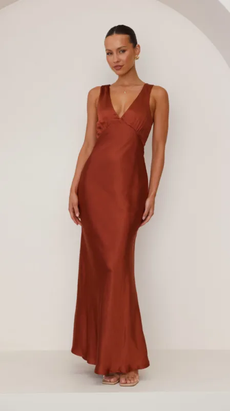 Sofia Maxi Dress - Rust sold by Billy J